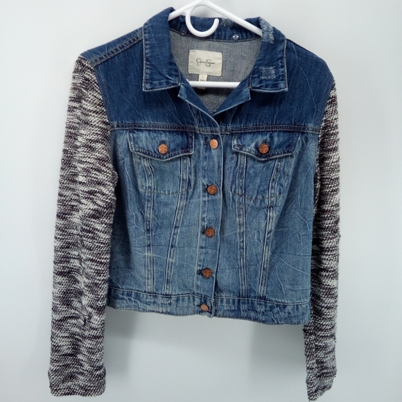 $89 Jessica Simpson Pixie Contrast Liberty Blue Denim 2016 Collection Jacket - Picture 3 of 11